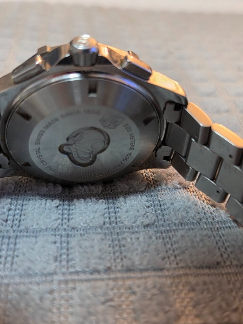TAG Heuer Aquaracer 44mm Black Day/Date Dial Diamond Bezel Auto Watch CAF2014 - Picture 5 of 6